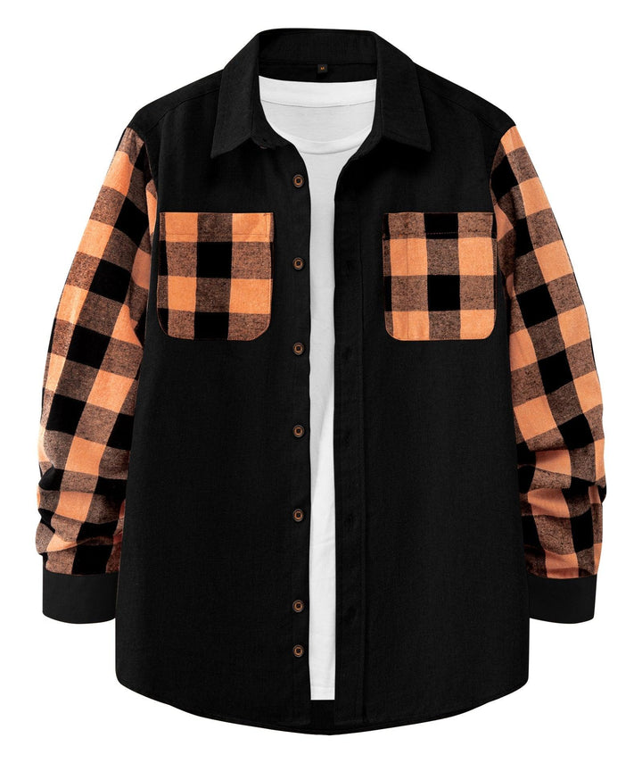 GEEKLIGHTING Men's Autumn Winter Casual Plaid Button Breasted Warm Long Sleeved Shirt Jacket - ZPK007275 - GEEKLIGHTINGMen Clothes