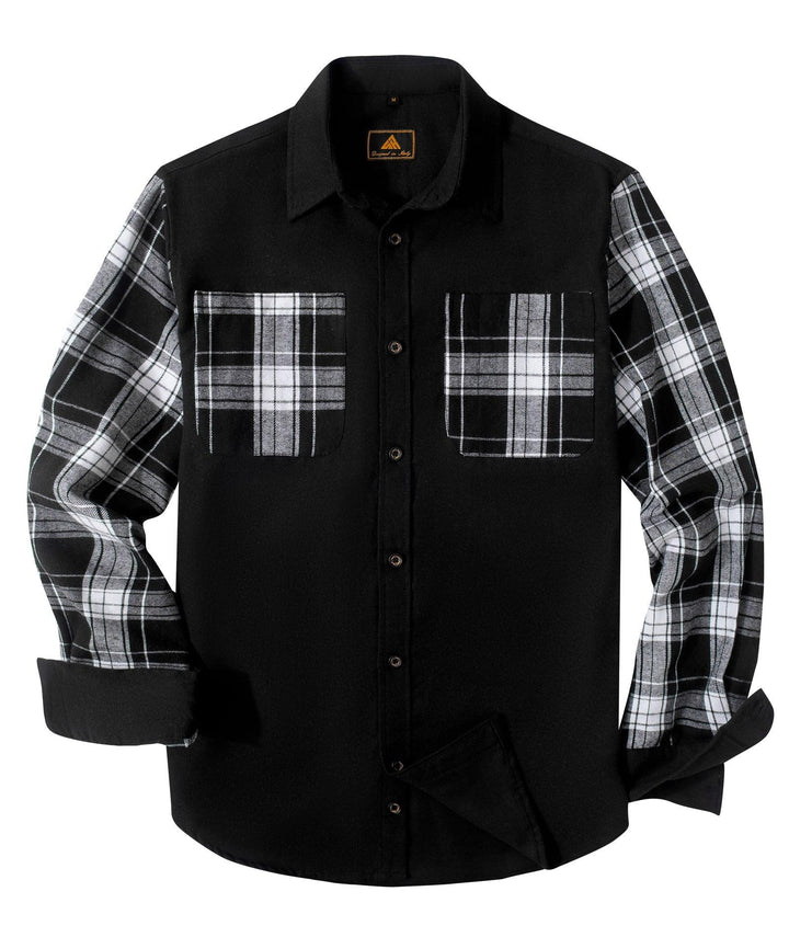 GEEKLIGHTING Men's Autumn Winter Casual Plaid Button Breasted Warm Long Sleeved Shirt Jacket - ZPK007275 - GEEKLIGHTINGMen Clothes