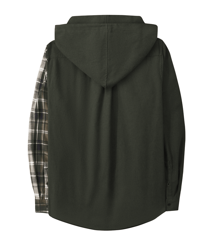 GEEKLIGHTING Men's Button Down Plaid Sweatshirt with Pocket Comfy Hooded Jacket - ZPK007188 - GEEKLIGHTINGMen Clothes