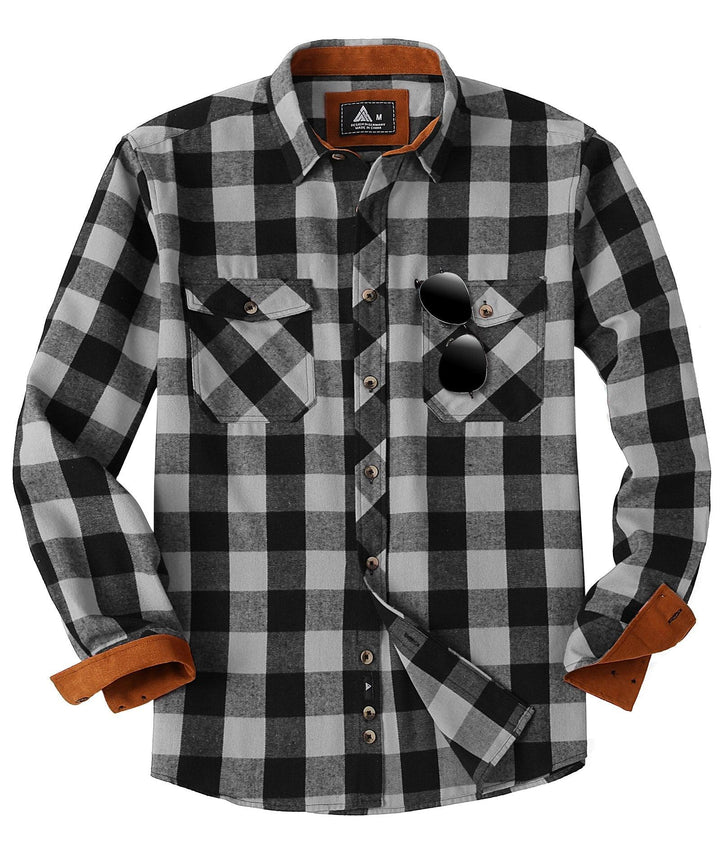 GEEKLIGHTING Men's Button Down Shirt Plaid Long Sleeve Sweatshirt for Outdoor - ZPK000435 - GEEKLIGHTINGMen Clothes