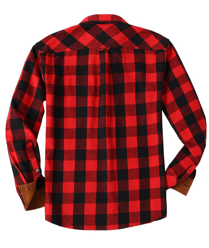 GEEKLIGHTING Men's Button Down Shirt Plaid Long Sleeve Sweatshirt for Outdoor - ZPK000435 - GEEKLIGHTINGMen Clothes