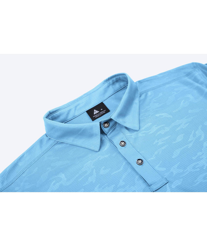 GEEKLIGHTING Men's Casual Breathable Fast Dry Fit Flowing Clond Pattern Golf Polo Shirt - ZPK007197 - GEEKLIGHTING