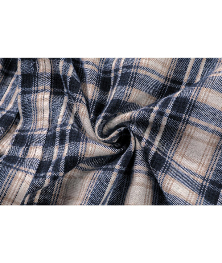 GEEKLIGHTING Men's Flannel Plaid Long Sleeve Button Down Hooded Shirts - CFMMX20007 - GEEKLIGHTING