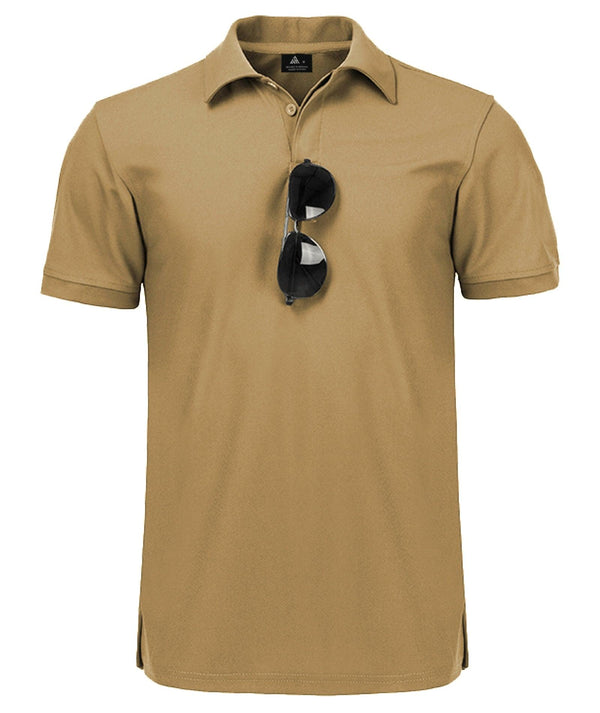 GEEKLIGHTING Mens Stand Collar Short-Sleeved Tactical lapel Quick Dry Polo Shirts-ZPK001213