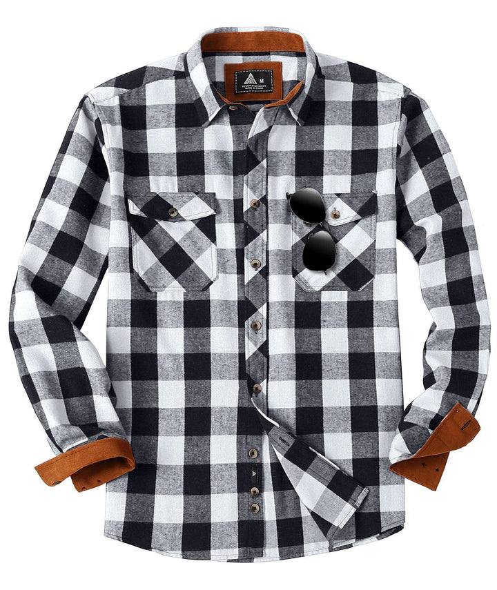 Men's Button Down Shirt Plaid Long Sleeve Sweatshirt for Outdoor - ZPK000435 - GEEKLIGHTINGMen Clothes