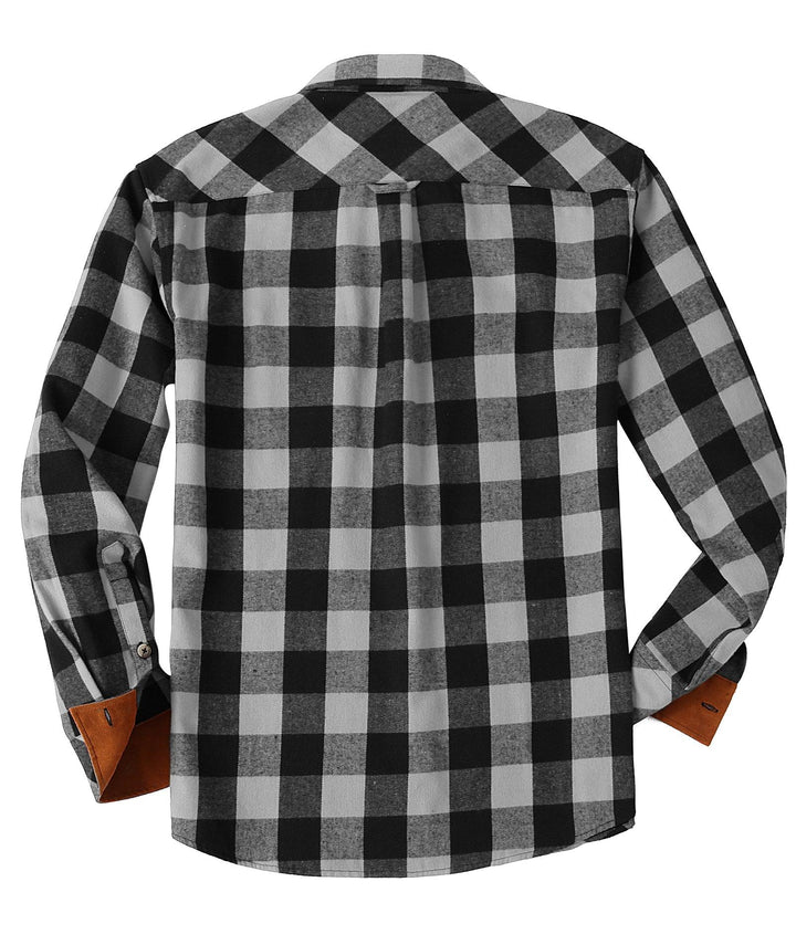 Men's Button Down Shirt Plaid Long Sleeve Sweatshirt for Outdoor - ZPK000435 - GEEKLIGHTINGMen Clothes