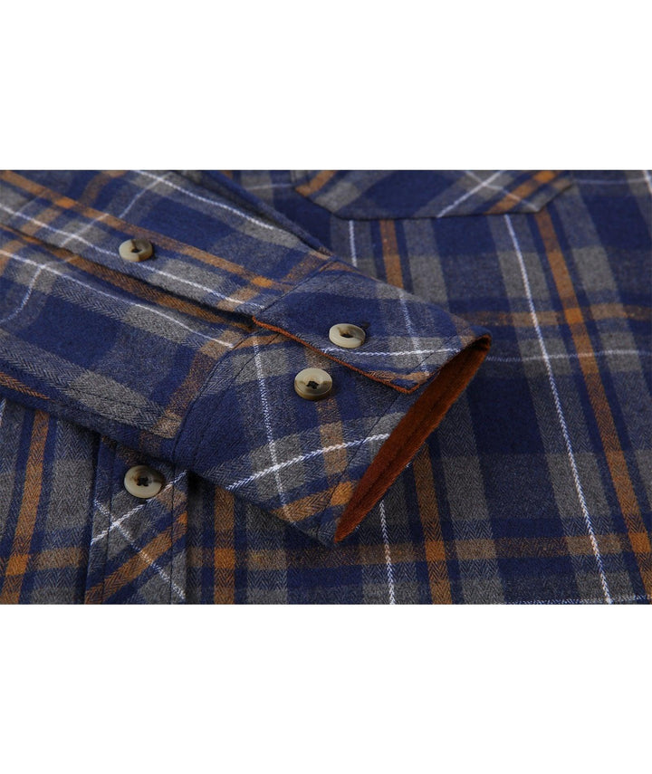 Men's Button Down Shirt Plaid Long Sleeve Sweatshirt for Outdoor - ZPK000435 - GEEKLIGHTINGMen Clothes