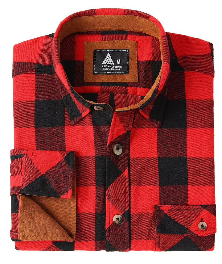 Men's Button Down Shirt Plaid Long Sleeve Sweatshirt for Outdoor - ZPK000435 - GEEKLIGHTINGMen Clothes