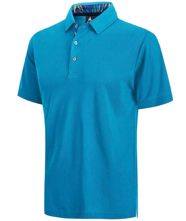 Men's Dry Fit Breathable Blue Green Polo Shirt - ZPK000909 - GEEKLIGHTING