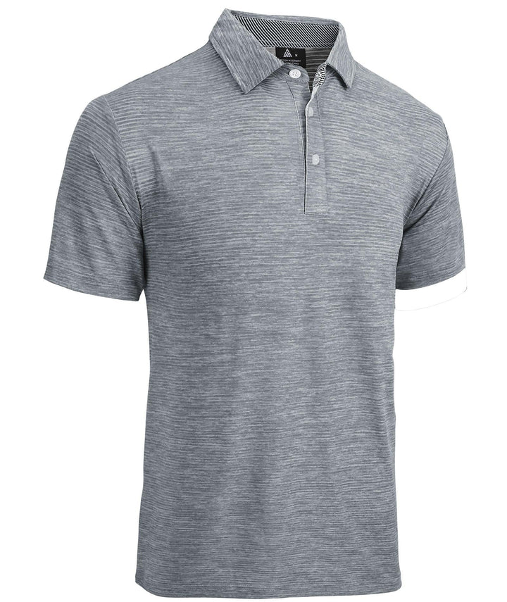 Men's Dry Fit Gray Golf Polo Shirt - ZPK010327 - GEEKLIGHTING