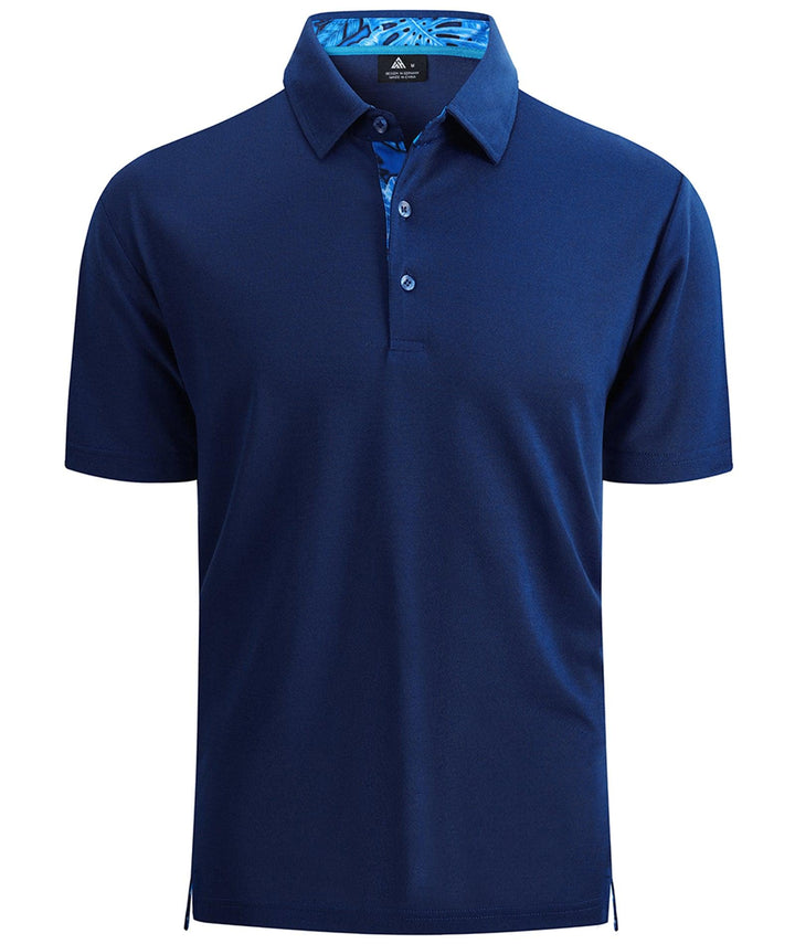 Men's Dry Fit Navy Golf Polo Shirt - ZPK000909 - GEEKLIGHTING