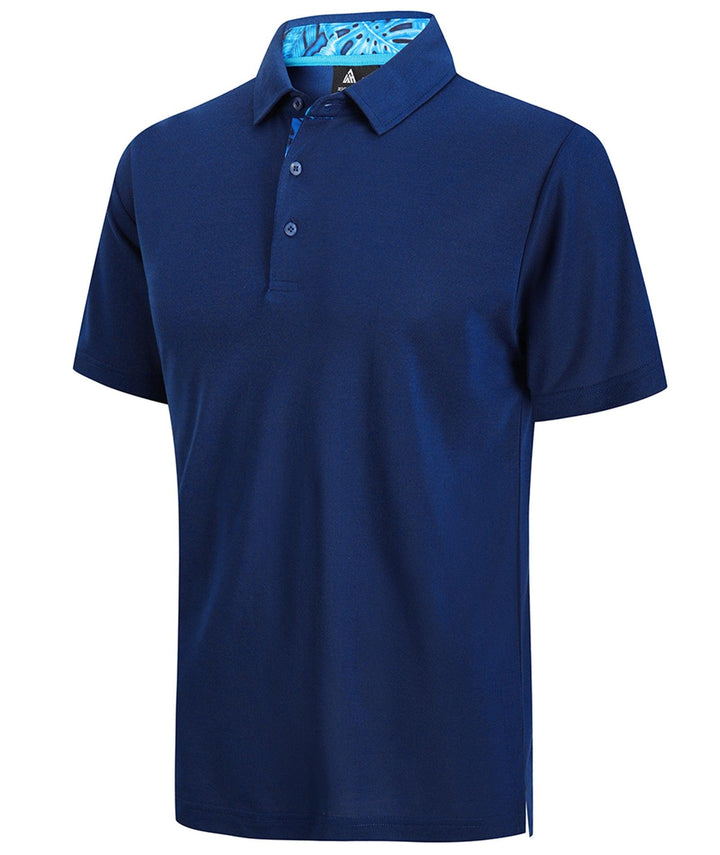 Men's Dry Fit Navy Golf Polo Shirt - ZPK000909 - GEEKLIGHTING