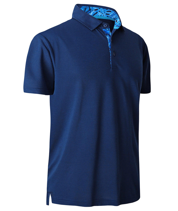 Men's Dry Fit Navy Golf Polo Shirt - ZPK000909 - GEEKLIGHTING