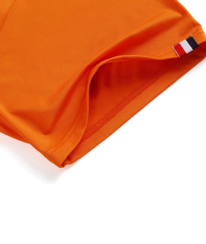 Men's Dry Fit Orange Golf Polo Shirt - ZPK000768 - GEEKLIGHTINGMen Clothes