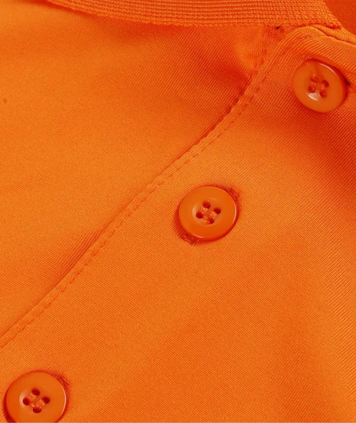 Men's Dry Fit Orange Golf Polo Shirt - ZPK000768 - GEEKLIGHTINGMen Clothes