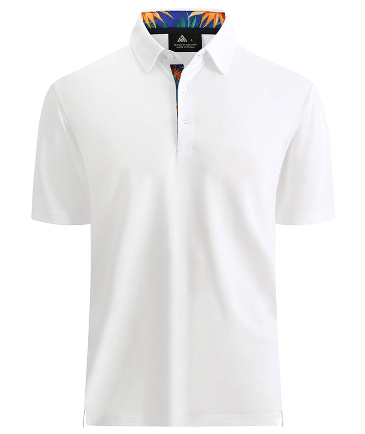 Men's Dry Fit White Golf Polo Shirt - ZPK000909 - GEEKLIGHTING