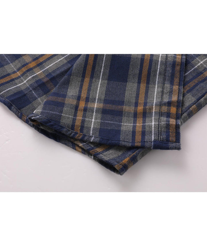 Men's Flannel Plaid Hooide Shirt - CUMLT01116 - GEEKLIGHTINGMen Clothes