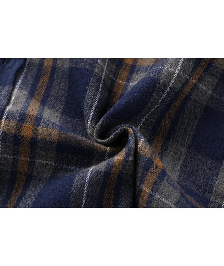 Men's Flannel Plaid Hooide Shirt - CUMLT01116 - GEEKLIGHTINGMen Clothes