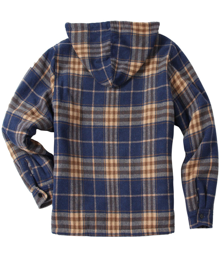 Men's Fleece Plaid Jacket - ZPK006045 - GEEKLIGHTINGMen Clothes