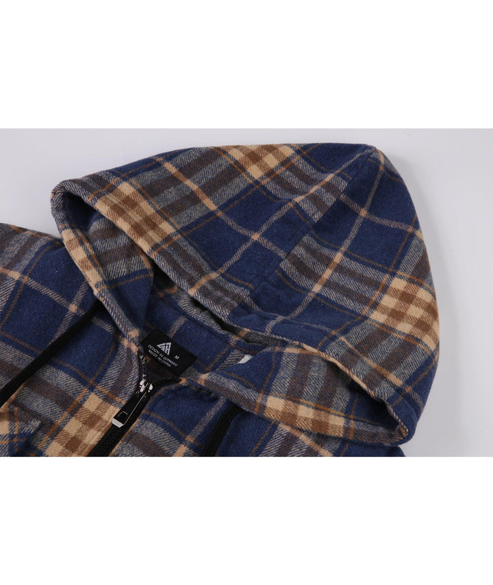 Men's Fleece Plaid Jacket - ZPK006045 - GEEKLIGHTINGMen Clothes