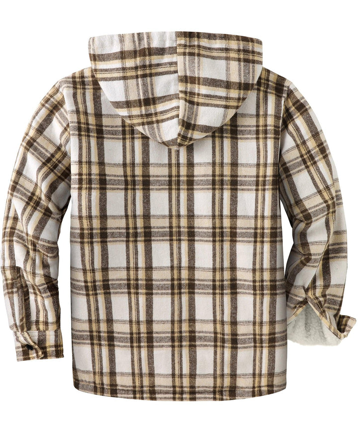 Men's Fleece Plaid Jacket - ZPK006045 - GEEKLIGHTINGMen Clothes