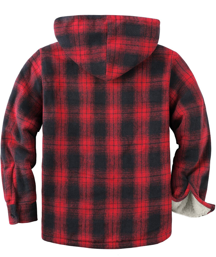 Men's Fleece Plaid Jacket - ZPK006045 - GEEKLIGHTINGMen Clothes