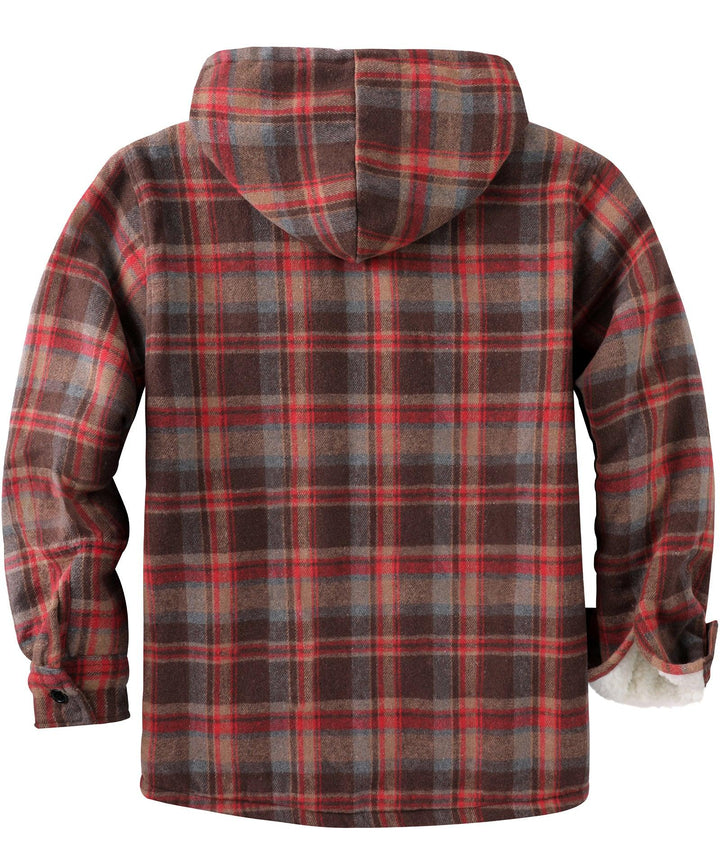 Men's Fleece Plaid Jacket - ZPK006045 - GEEKLIGHTINGMen Clothes