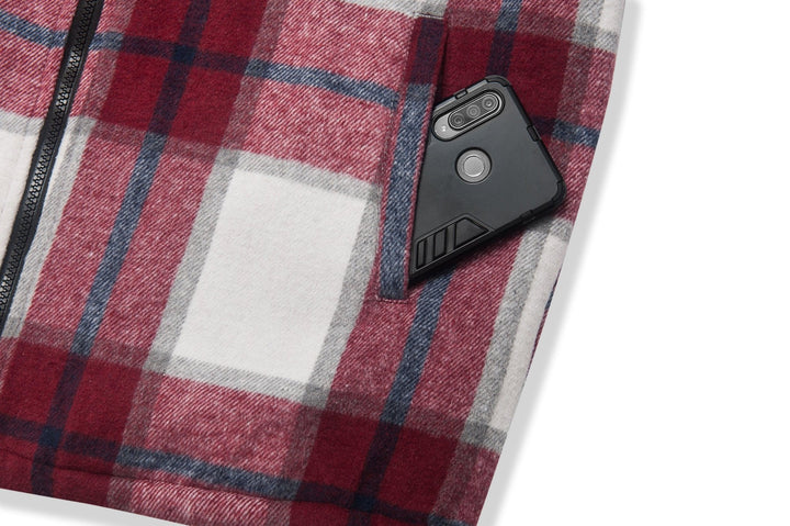 Men's Fleece Plaid Jacket - ZPK006045 - GEEKLIGHTINGMen Clothes