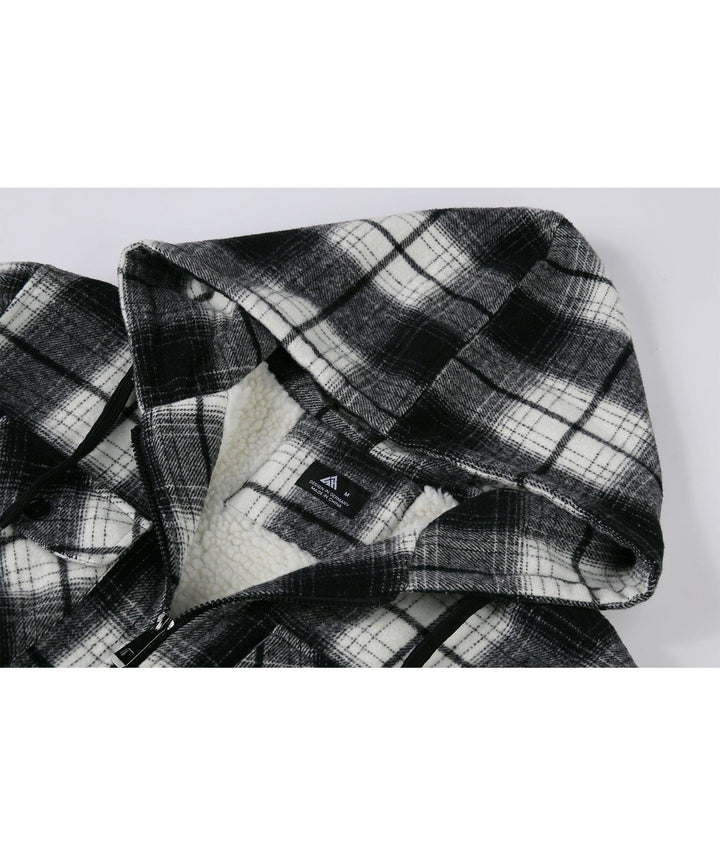 Men's Fleece Plaid Jacket - ZPK006045 - GEEKLIGHTINGMen Clothes