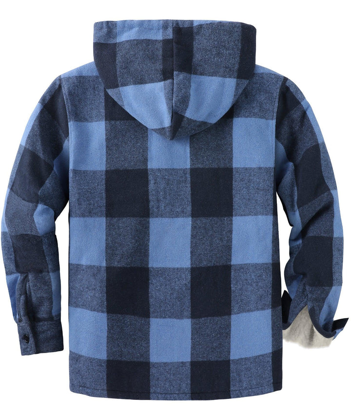 Men's Fleece Plaid Jacket - ZPK006045 - GEEKLIGHTINGMen Clothes