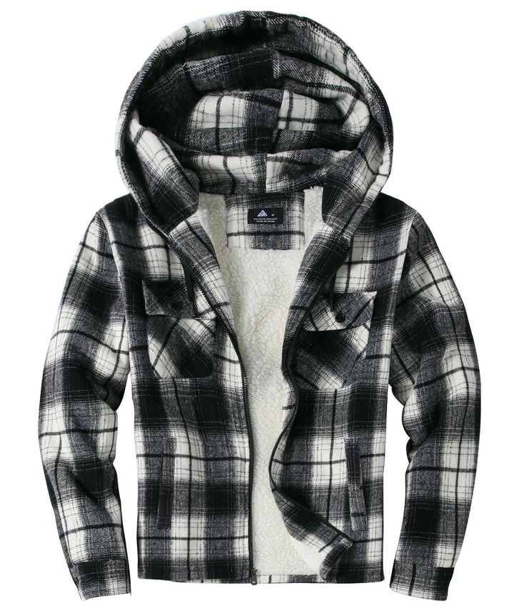 Men's Fleece Plaid Jacket - ZPK006045 - GEEKLIGHTINGMen Clothes