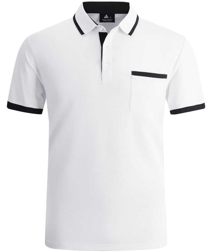 Men's Golf Polo Shirts with Pocket Outdoor Fast Drying Sport Short Sleeved - CFMPO00059 - GEEKLIGHTING