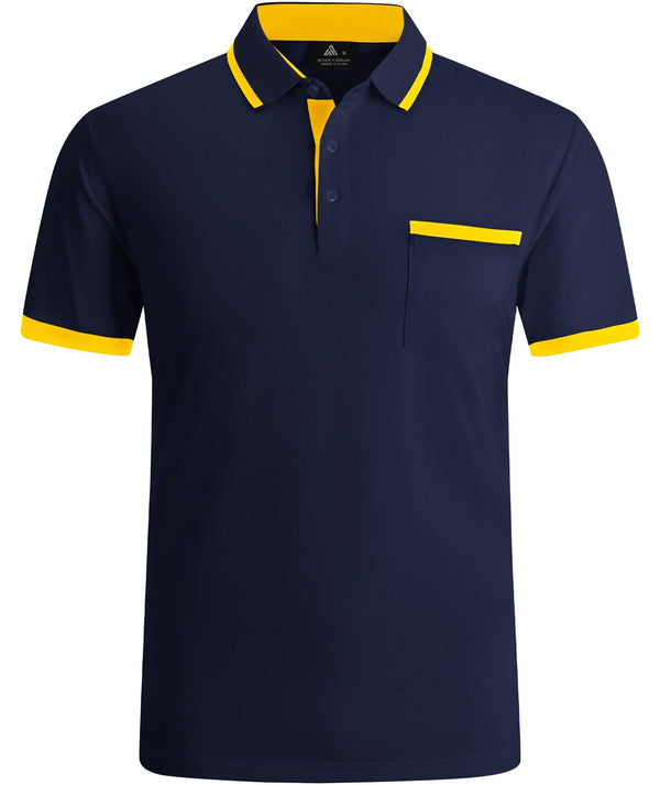 Men's Golf Polo Shirts with Pocket Outdoor Fast Drying Sport Short Sleeved - CFMPO00059 - GEEKLIGHTING