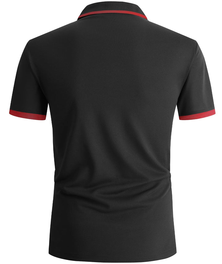 Men's Golf Polo Shirts with Pocket Outdoor Fast Drying Sport Short Sleeved - CFMPO00059 - GEEKLIGHTING