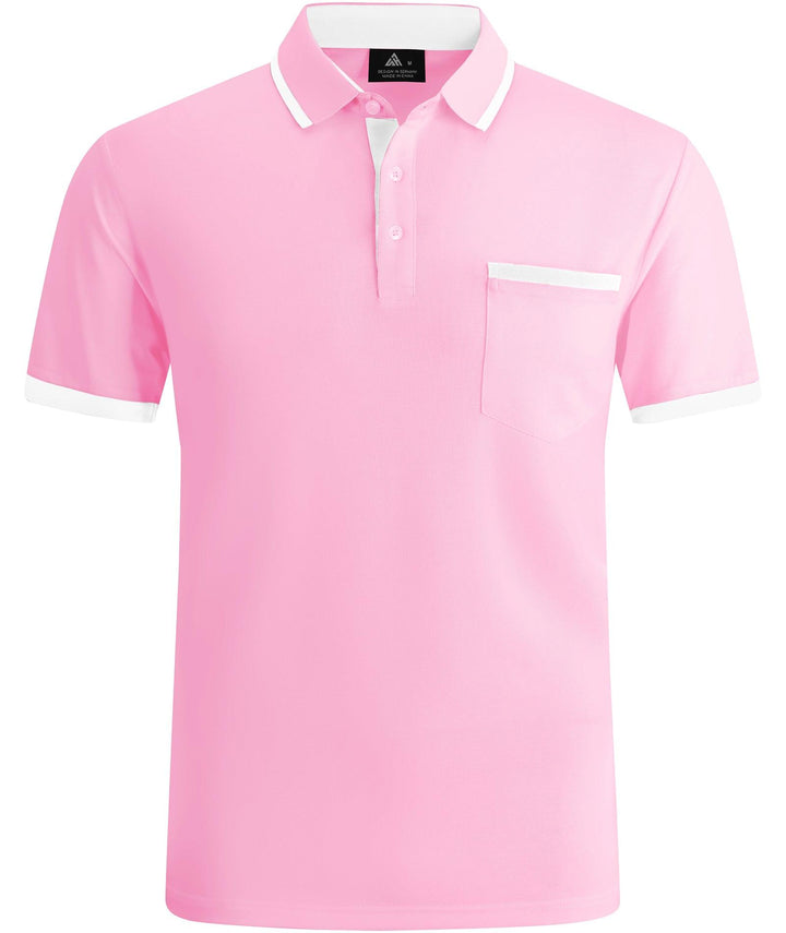 Men's Golf Polo Shirts with Pocket Outdoor Fast Drying Sport Short Sleeved - CFMPO00059 - GEEKLIGHTING