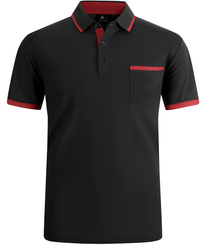 Men's Golf Polo Shirts with Pocket Outdoor Fast Drying Sport Short Sleeved - CFMPO00059 - GEEKLIGHTING