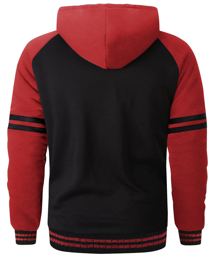 Men's Heavyweight Fleece Long Sleeve Hooded Sweatshirt - ZPK004727 - GEEKLIGHTINGMen Clothes