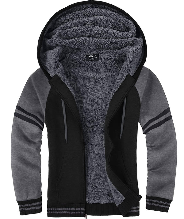 Men's Heavyweight Fleece Long Sleeve Hooded Sweatshirt - ZPK004727 - GEEKLIGHTINGMen Clothes