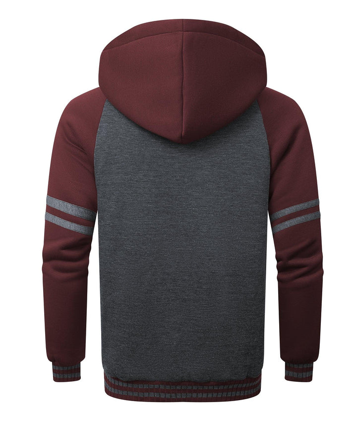 Men's Heavyweight Fleece Long Sleeve Hooded Sweatshirt - ZPK004727 - GEEKLIGHTINGMen Clothes