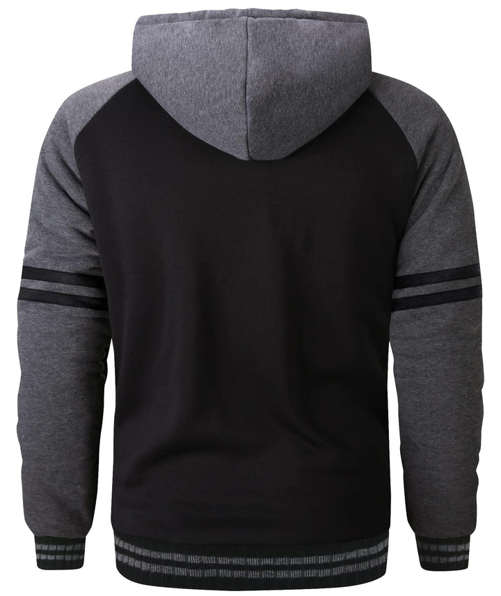 Men's Heavyweight Fleece Long Sleeve Hooded Sweatshirt - ZPK004727 - GEEKLIGHTINGMen Clothes