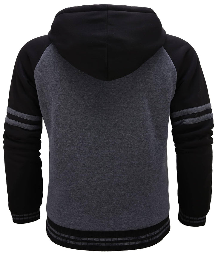 Men's Heavyweight Fleece Long Sleeve Hooded Sweatshirt - ZPK004727 - GEEKLIGHTINGMen Clothes