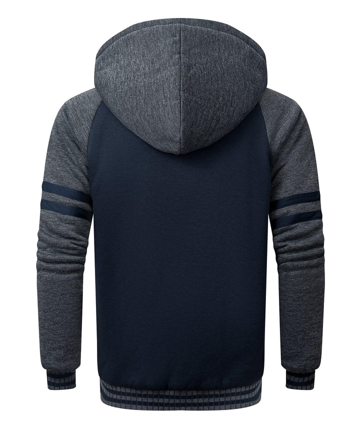 Men's Heavyweight Fleece Long Sleeve Hooded Sweatshirt - ZPK004727 - GEEKLIGHTINGMen Clothes