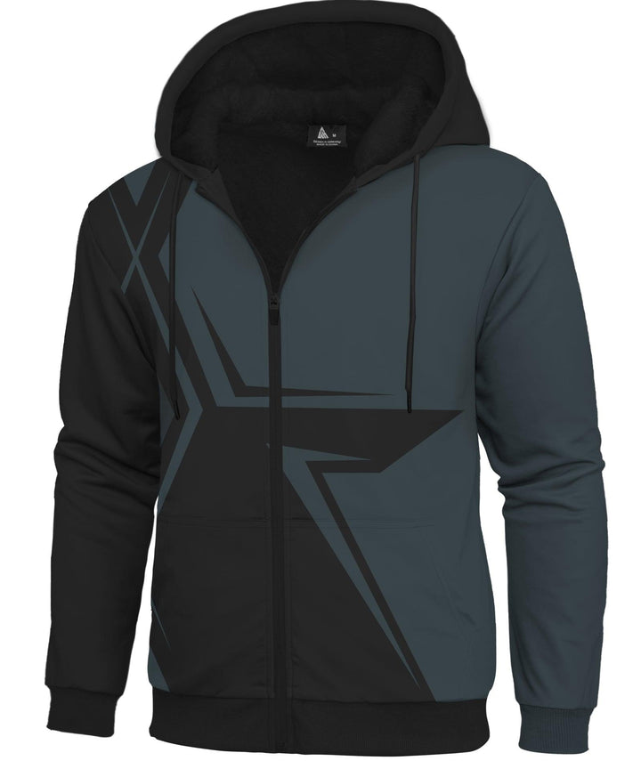 Men's Hooded Jacket Zip Up Heavy Weight Casual Sweatshirts - ZPK000340 - GEEKLIGHTINGMen Clothes