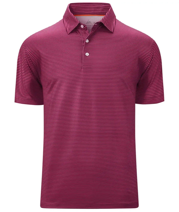 Men's New Feeder Stripe Short Sleeve Fast Dry Golf Polo Shirt - ZPK008249 - GEEKLIGHTINGMen Clothes