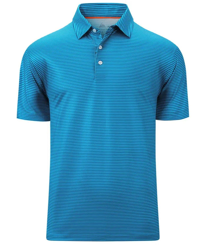 Men's New Feeder Stripe Short Sleeve Fast Dry Golf Polo Shirt - ZPK008249 - GEEKLIGHTINGMen Clothes