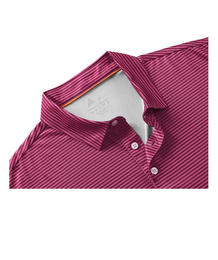 Men's New Feeder Stripe Short Sleeve Fast Dry Golf Polo Shirt - ZPK008249 - GEEKLIGHTINGMen Clothes