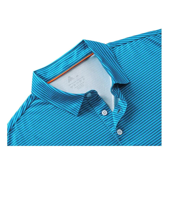 Men's New Feeder Stripe Short Sleeve Fast Dry Golf Polo Shirt - ZPK008249 - GEEKLIGHTINGMen Clothes