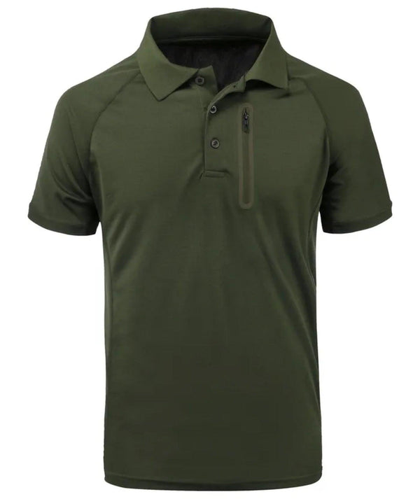 Men's Outdoor Quick - Dry Breathable Short Sleeve with Zip Pocket Polo Shirt - ZPK000811 - GEEKLIGHTINGMen Clothes