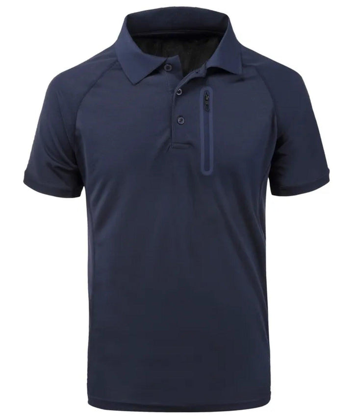 Men's Outdoor Quick - Dry Breathable Short Sleeve with Zip Pocket Polo Shirt - ZPK000811 - GEEKLIGHTINGMen Clothes