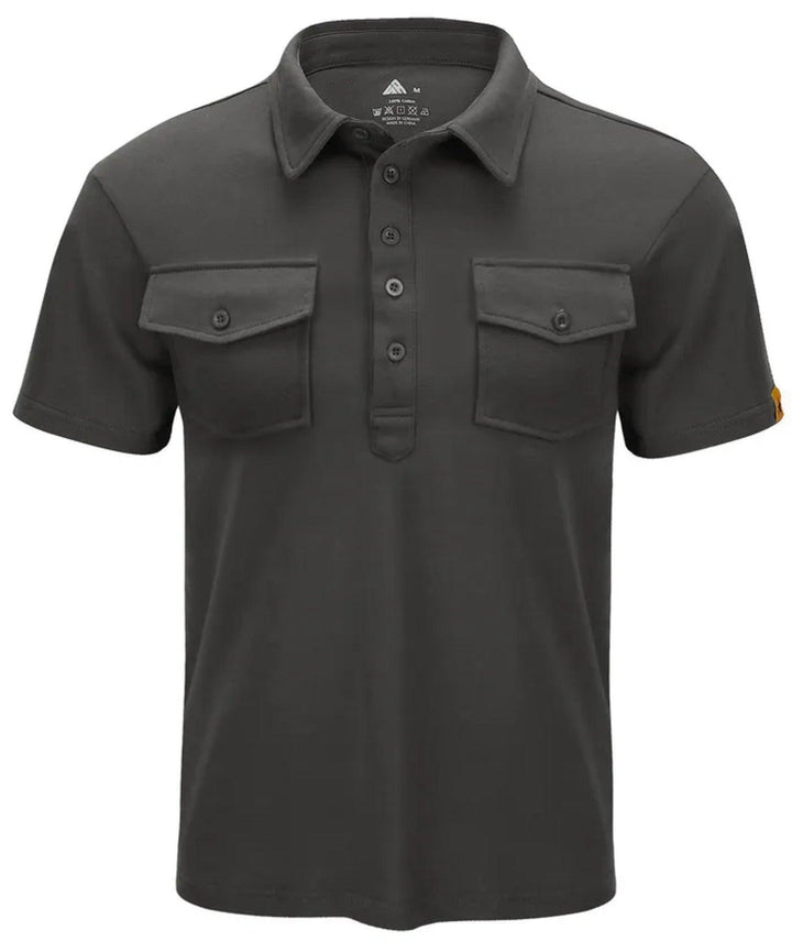 Men's Polo Shirt Short Sleeve Quick Dry Cotton Designed Pique Slim Fit Golf with Double Pockets - ZPK000594 - GEEKLIGHTINGMen Clothes